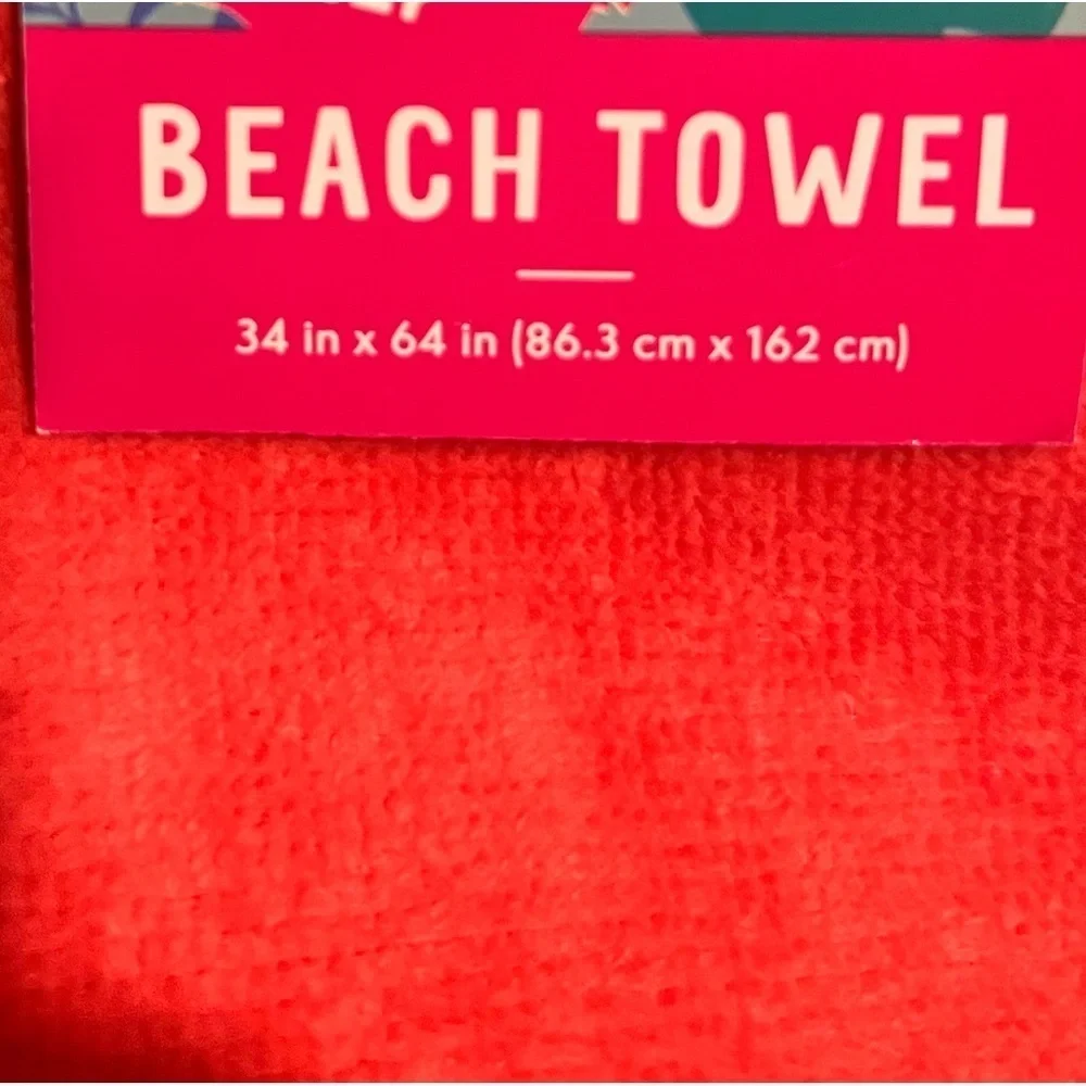 Coral pink towel